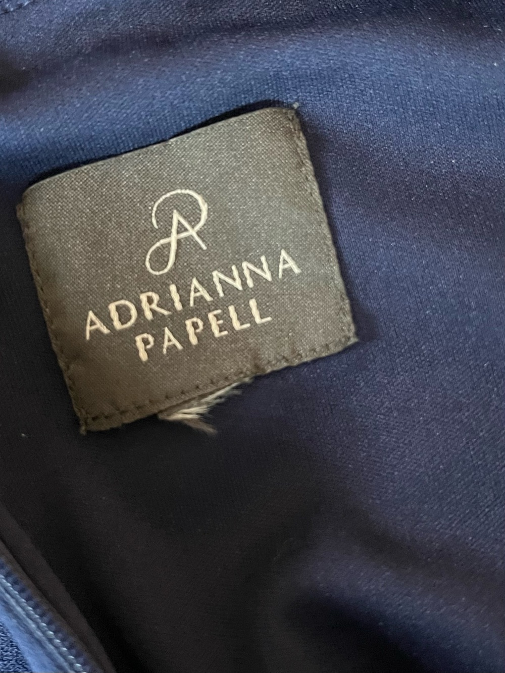 Adrianna Papell Navy Blue Midi Dress with Tiered Bell Sleeves - Picture 8 of 13